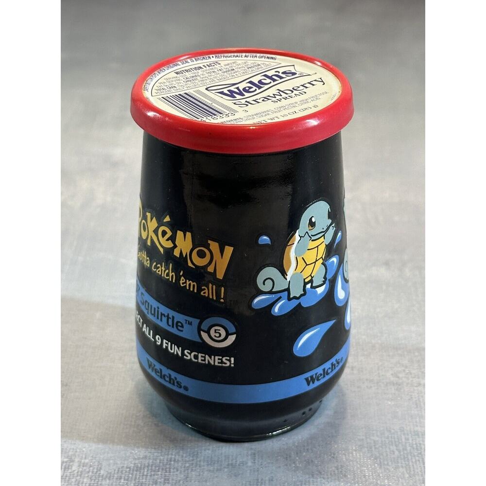 RARE NEW SEALED Welch’s Strawberry Jelly Spread Pokémon Jar Squirtle #07 5 Of 9